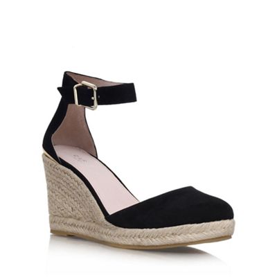 Black 'Kold' high wedge heel shoe